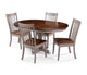 Mary Pedestal Table with Alex Chairs