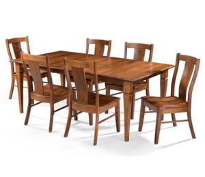 Rectangular Table w/ Tapered Legs and Lucas Chairs