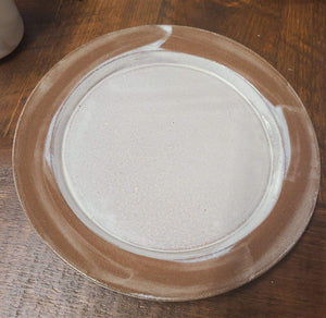 Bolick & Traditions Pottery Dinner Plate (Oatmeal/Brown)
