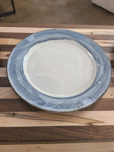 Bolick & Traditions Pottery Salad Plate (Oatmeal/Blue