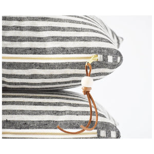 Celina Mancurti Striped Linen Lumbar Pillow