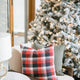 Harmony House Red and Grey Plaid Throw Pillow