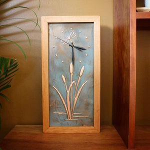 Sabbath Woods Clock Tall Dragonfly Box Clock